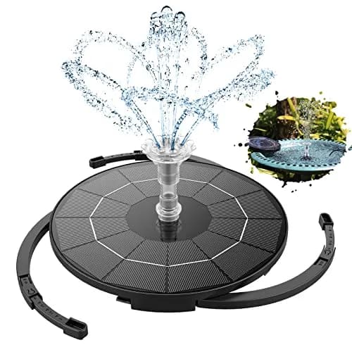AISITIN 3.5W Solar Fountain Pump with 9.8ft Cord & 8 Nozzles | Attracts Birds, DIY Water Features thumbnail 1