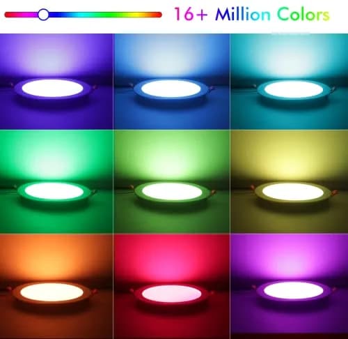 CLOUDY BAY 8 inch Smart WiFi LED Recessed Lights 4 Pack | Color Changing, Alexa & Google Compatible, Wet Location thumbnail 3