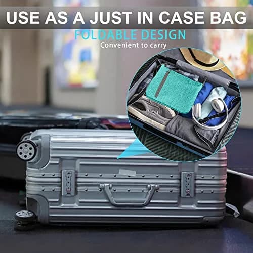 Vomgomfom Travel Duffle Bag 85L Foldable Waterproof Men Women Mint Green | Large Capacity & Compact Fold thumbnail 6