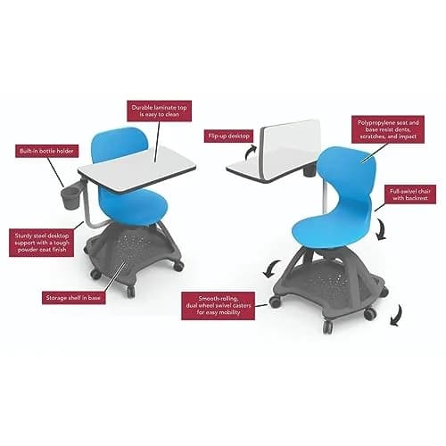 Luxor Student-MTACHR All-in-One Student Desk and Chair | Space-Saving, Durable, Ergonomic Classroom Furniture thumbnail 6