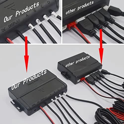 Elsnu Car Reverse Radar System with 4 Parking Sensors | LCD Voice Warning 12V thumbnail 6
