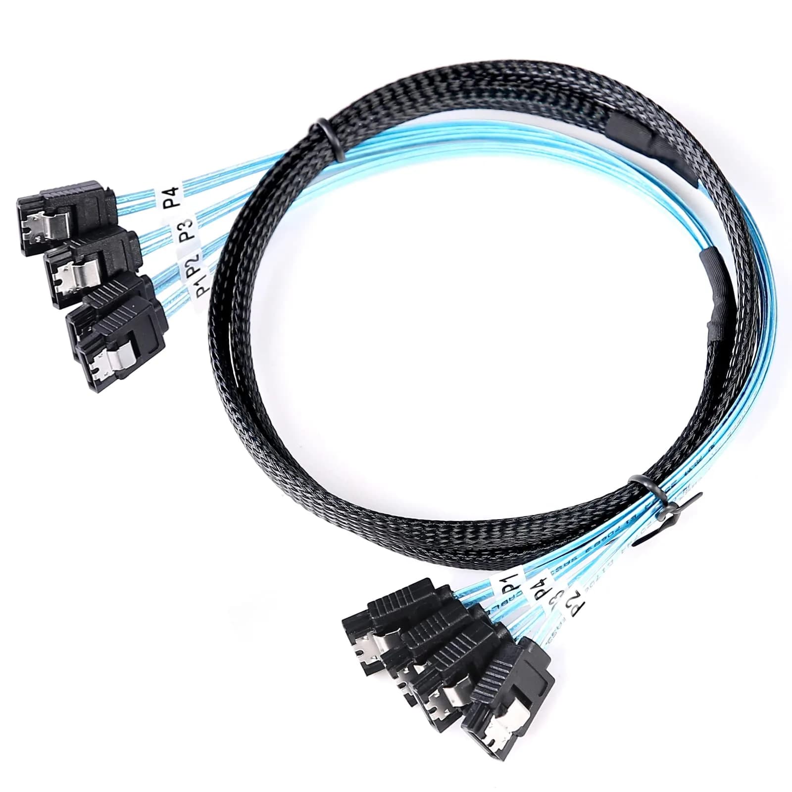 ADCAUDX SATA III Cable 1M (3.3FT) 4-Pack | 6Gbps Data Transfer for SSD HDD — 3.3 ft