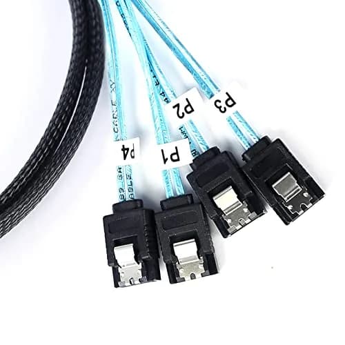 ADCAUDX SATA-III Cable 0.5M (1.6ft) 4-Pack | 6Gbps Data Transfer with Locking Latch thumbnail 2