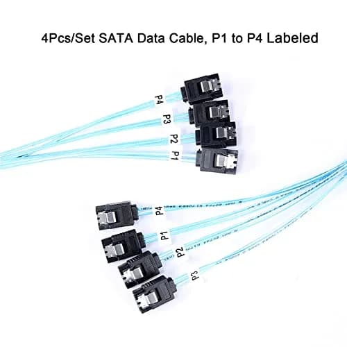 ADCAUDX SATA-III Cable 0.5M (1.6ft) 4-Pack | 6Gbps Data Transfer with Locking Latch thumbnail 3