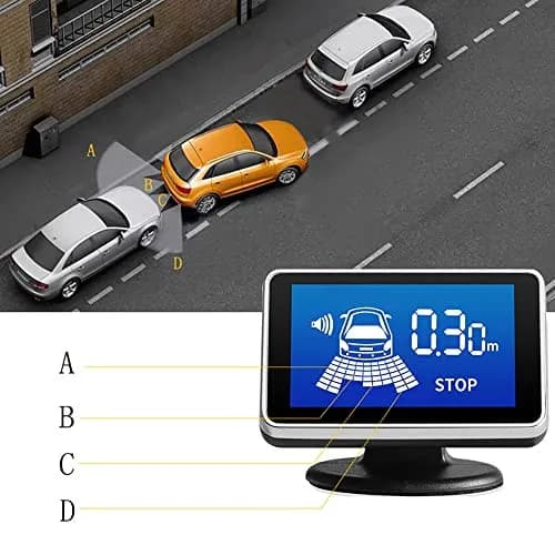 Elsnu Car Reverse Radar System with 4 Sensors | Beep Voice Warning LCD Monitor thumbnail 2