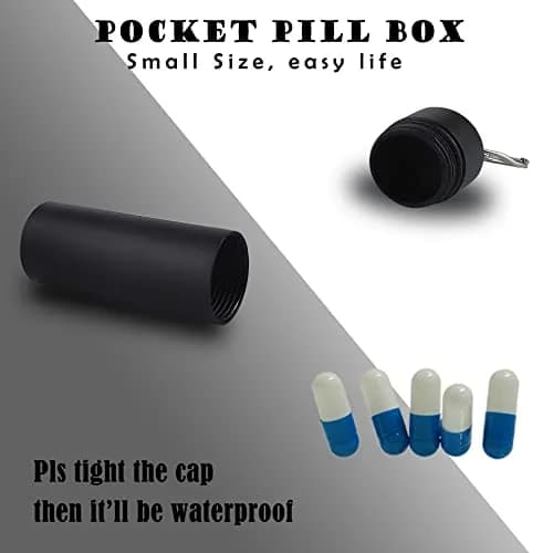 LETAOWJ Small Pill Box Waterproof Keychain Pill Holder with Keyring | 1 Compartment thumbnail 6