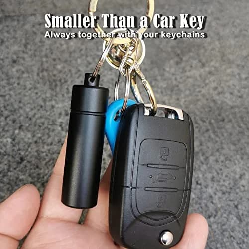 LETAOWJ Small Pill Box Waterproof Keychain Pill Holder with Keyring | 1 Compartment thumbnail 7