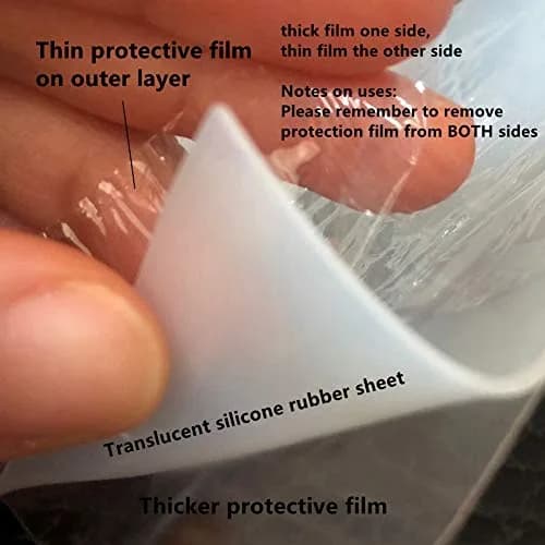 LMS Translucent Silicone Rubber Sheet 1mm (0.039") x 305mm (12") x 305mm (12") | High Temp & Ozone Resistant thumbnail 4
