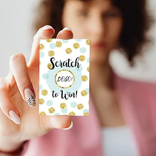 KRUCVOJO Gold Blank Gift Certificate Scratch Off Cards | 50 Cards & 50 Labels (2" x 3.5") thumbnail 5