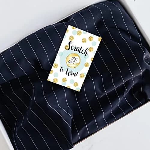KRUCVOJO Gold Blank Gift Certificate Scratch Off Cards | 50 Cards & 50 Labels (2" x 3.5") thumbnail 6