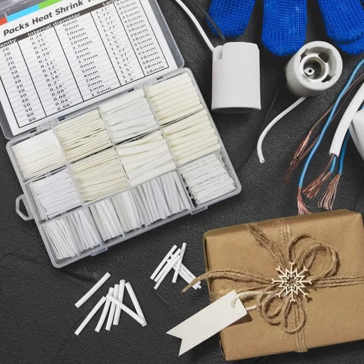 ASHINER 580PCS White Heat Shrink Tubing Kit | Durable Electrical Insulation & Repairs thumbnail 8