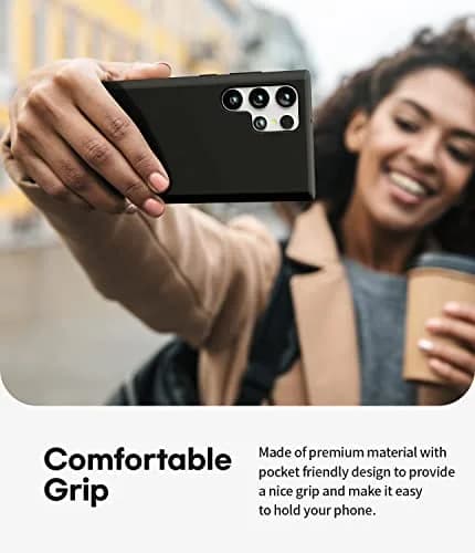 GOOSPERY Liquid Silicone Compatible with Samsung Galaxy S22 Ultra Case, Silky-Soft Touch Full Body Protection Shockproof Cover Case with Soft Microfiber Lining (Black) | Full Coverage Shockproof thumbnail 5