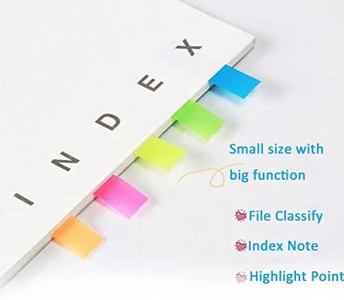 XLSFPY Transparent Sticky Index Tabs 300PCS (3 Packs) | Waterproof & Repositionable Page Markers for Books & Files thumbnail 5