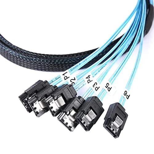 ADCAUDX SATA-III Cable-0.5M | 6 Pack Data Cables for HDD/SSD, SATA 7 Pin, 6Gbps, Nylon Braided thumbnail 2