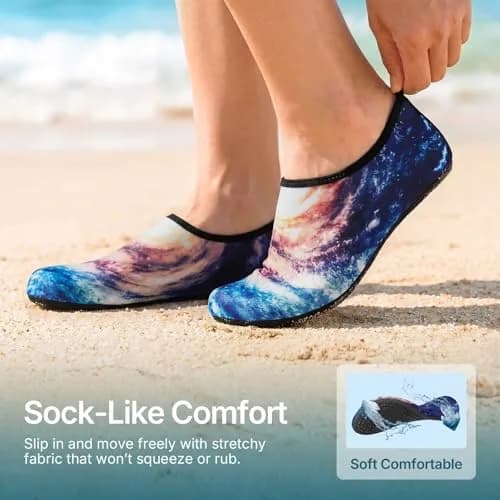 ATHMILE Water Shoes for Women & Men - Quick Dry Aqua Socks with Non-Slip Sole (US Women 11.5-12.5/Men 10.5-11.5) thumbnail 4