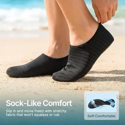 ATHMILE Water Shoes for Women & Men, Quick-Dry Aqua Socks with Non-Slip Sole | Size 3-4 Women/2-3 Men thumbnail 4