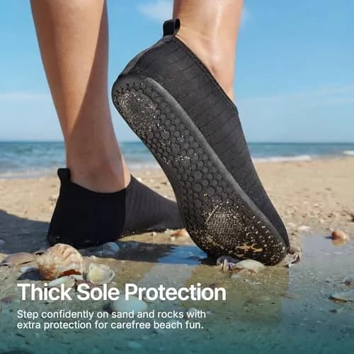 ATHMILE Water Shoes for Women & Men, Quick-Dry Aqua Socks with Non-Slip Sole | Size 3-4 Women/2-3 Men thumbnail 2