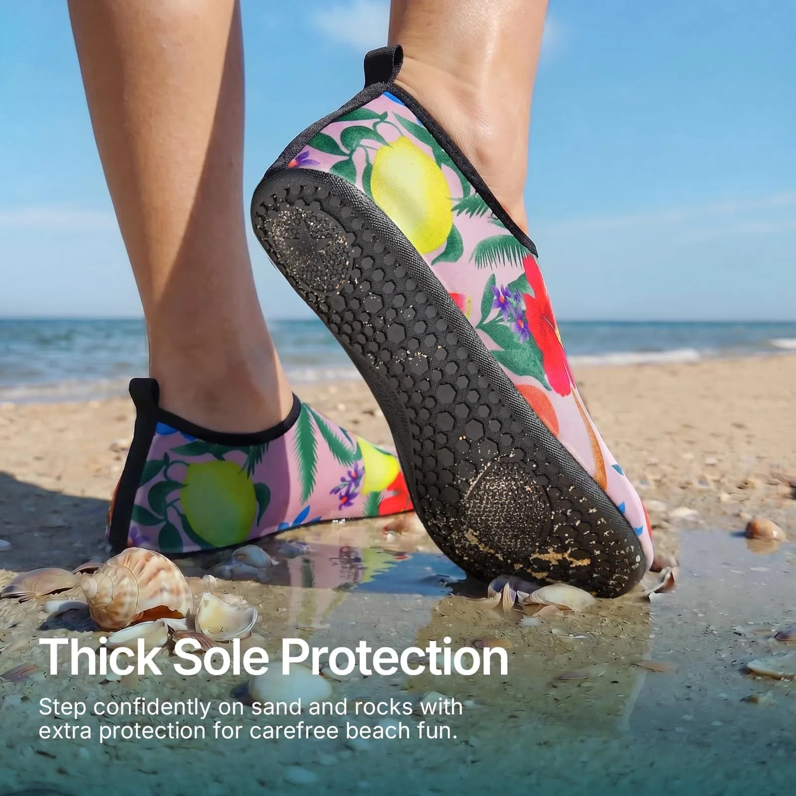ATHMILE Water Shoes for Women & Men - Quick-Dry Aqua Socks with Non-Slip Sole (US Women 8.5-9.5 / Men 7.5-8.5) - view 2