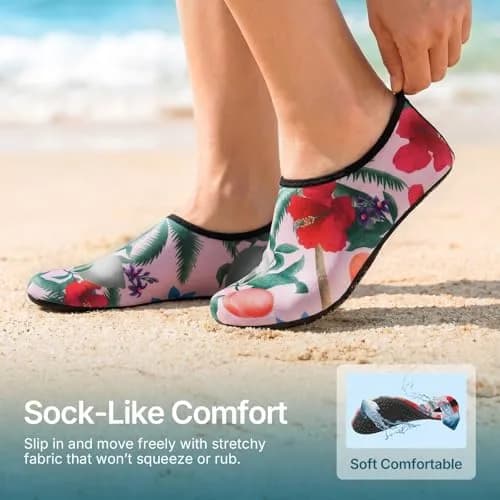 ATHMILE Water Shoes for Women & Men - Quick-Dry Aqua Socks with Non-Slip Sole (US Women 8.5-9.5 / Men 7.5-8.5) thumbnail 4