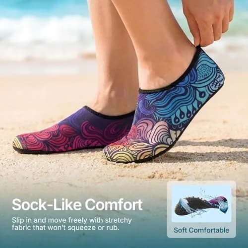 ATHMILE Water Shoes for Women & Men Quick-Dry Aqua Socks (US Women's 7-8 / Men's 6-7) | Breathable Barefoot Beach Footwear thumbnail 4