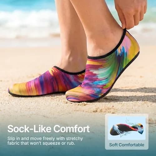 ATHMILE Quick-Dry Water Shoes for Women & Men | 24.5cm (9.6in) | Breathable Barefoot Aqua Socks thumbnail 4