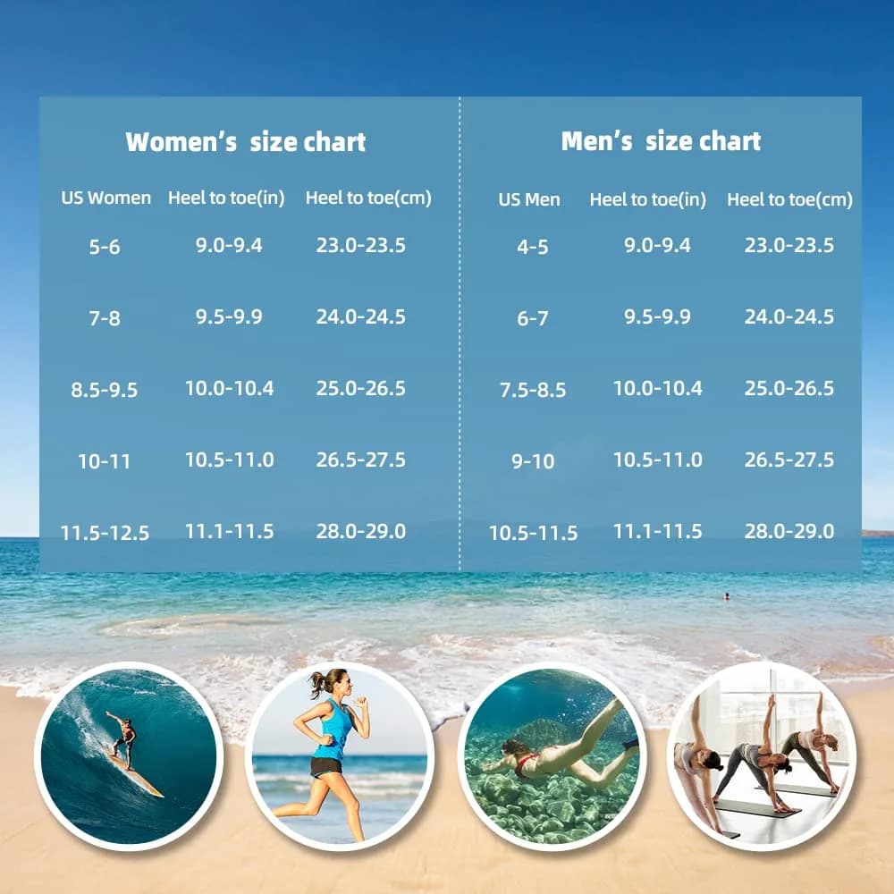 ATHMILE Quick-Dry Water Shoes for Women & Men | 24.5cm (9.6in) | Breathable Barefoot Aqua Socks - view 7