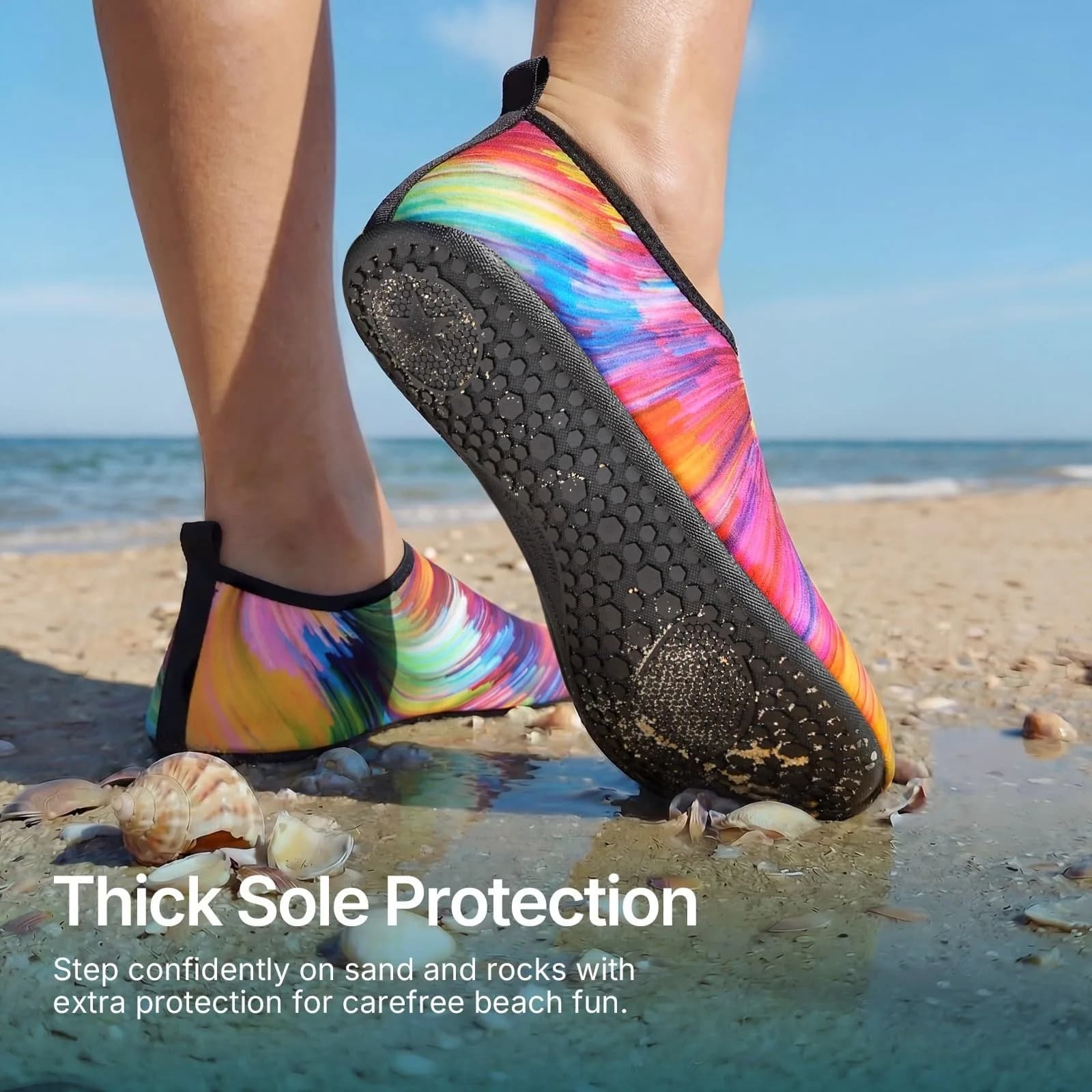 ATHMILE Quick-Dry Water Shoes for Women & Men | 24.5cm (9.6in) | Breathable Barefoot Aqua Socks - view 2