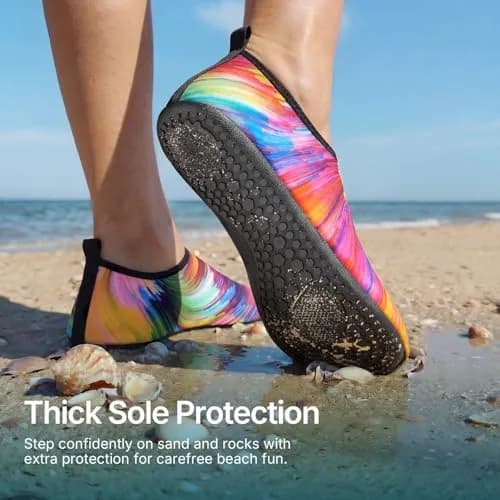ATHMILE Quick-Dry Water Shoes for Women & Men | 24.5cm (9.6in) | Breathable Barefoot Aqua Socks thumbnail 2