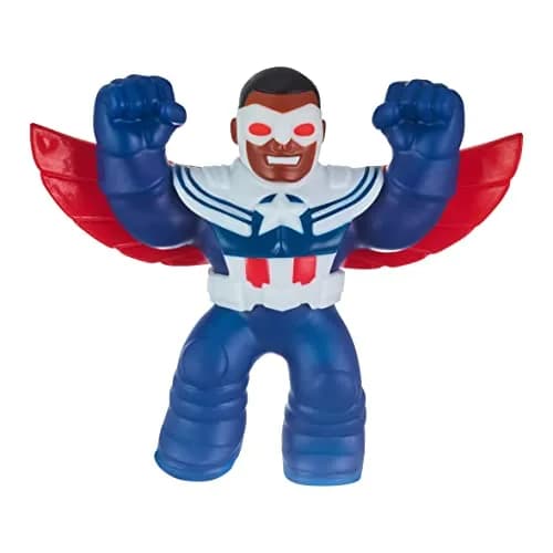 Heroes of Goo Jit Zu Marvel Captain America - Sam Wilson Squishy Toy Figure 11.43 cm (4.5 inches) | ASTM Tested thumbnail 1