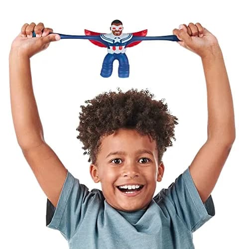Heroes of Goo Jit Zu Marvel Captain America - Sam Wilson Squishy Toy Figure 11.43 cm (4.5 inches) | ASTM Tested thumbnail 4