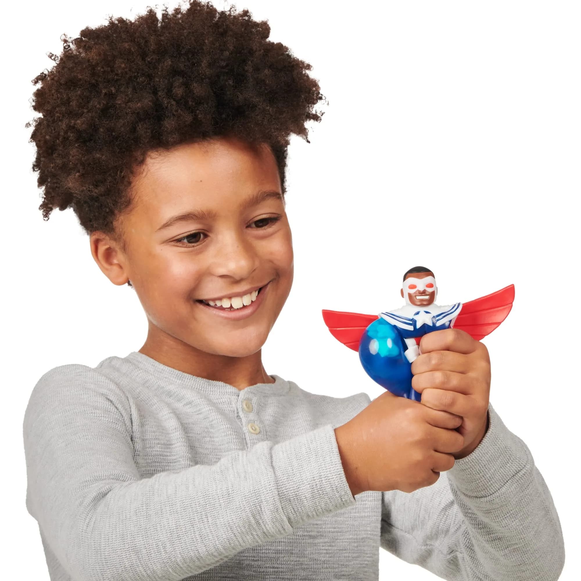 Heroes of Goo Jit Zu Marvel Captain America - Sam Wilson Squishy Toy Figure 11.43 cm (4.5 inches) | ASTM Tested - view 2