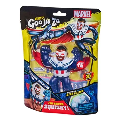 Heroes of Goo Jit Zu Marvel Captain America - Sam Wilson Squishy Toy Figure 11.43 cm (4.5 inches) | ASTM Tested thumbnail 3