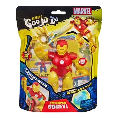 Heroes of Goo Jit Zu Marvel Invincible Iron Man Gooey Toy Figure 11.43 cm (4.5 inches) | ASTM-Tested Non-Toxic Toy thumbnail 4
