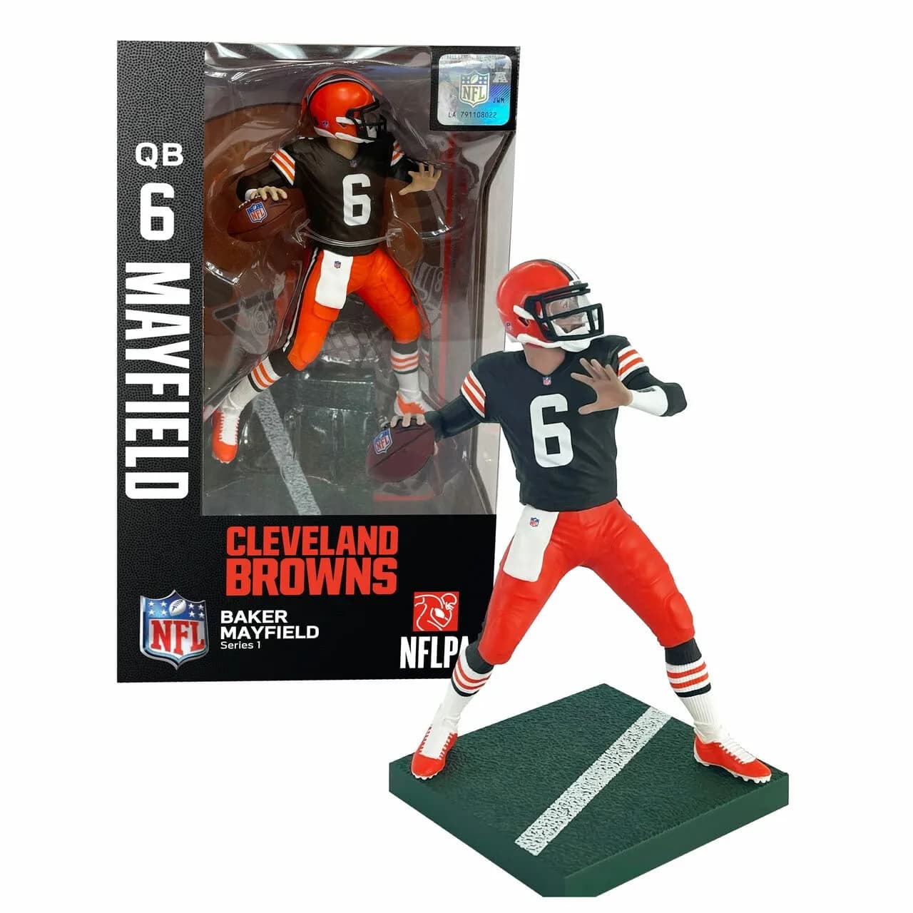 Imports Dragon NFL Baker Mayfield Action Figure 6" | Cleveland Browns Series 1, Multicolor