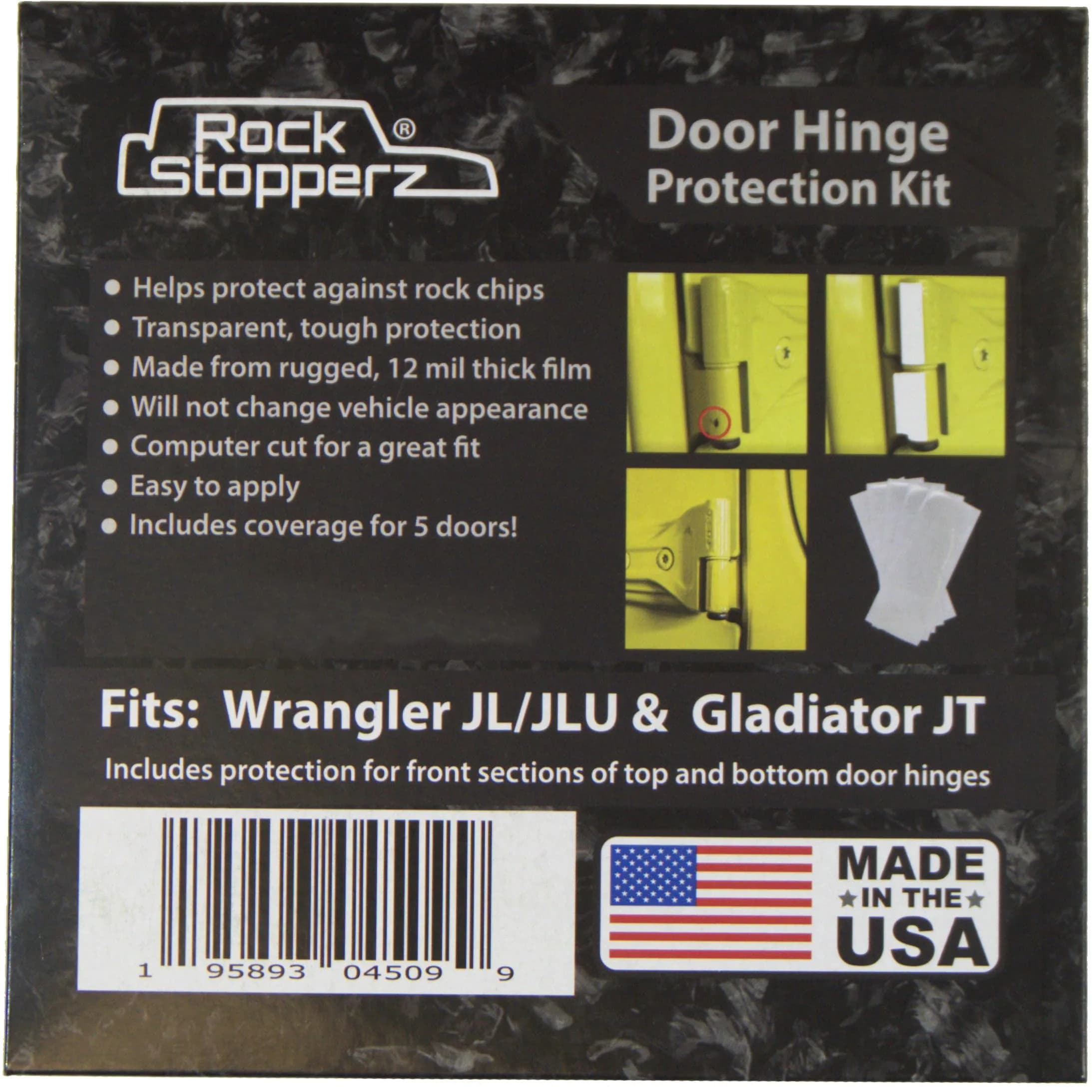 Rock Stopperz Door Hinge Protection Kit - Compatible with Jeep Wrangler JL/JLU/Gladiator - 2 or 4 Door (2019-2026) | Protects Paint & Hinges - main product image