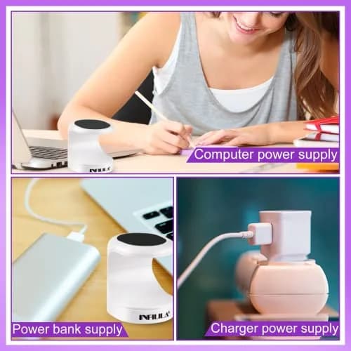 NXJ INFILILA Mini UV LED Nail Lamp 16W Black | Portable Single-Finger Gel Curing Light thumbnail 5