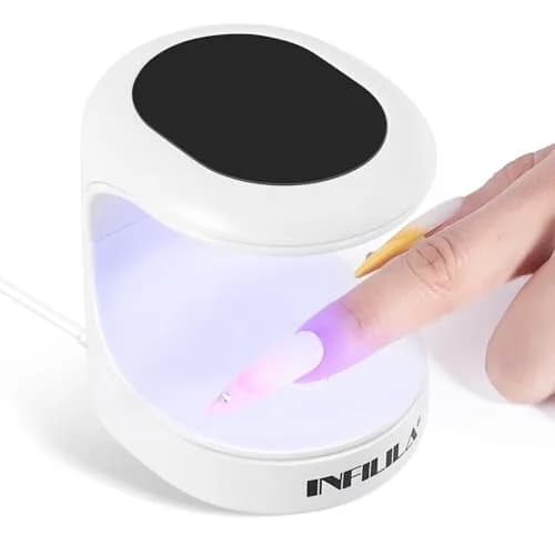 NXJ INFILILA Mini UV LED Nail Lamp 16W Black | Portable Single-Finger Gel Curing Light thumbnail 1