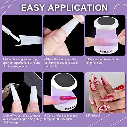 NXJ INFILILA Mini UV LED Nail Lamp 16W Black | Portable Single-Finger Gel Curing Light thumbnail 7