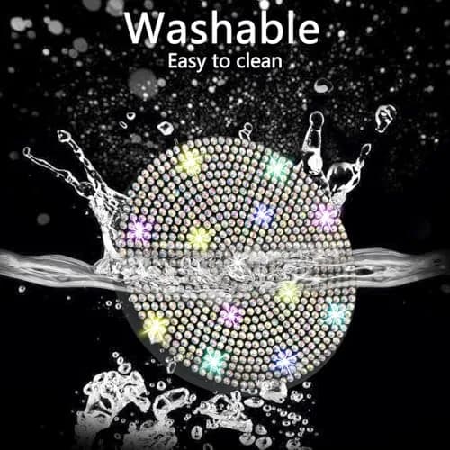 NBTEPEM Bling Car Cup Holder Coasters 2.75 inch (7 cm) Diameter, 2-Pack | Sparkle & Protect Your Car Interior thumbnail 3