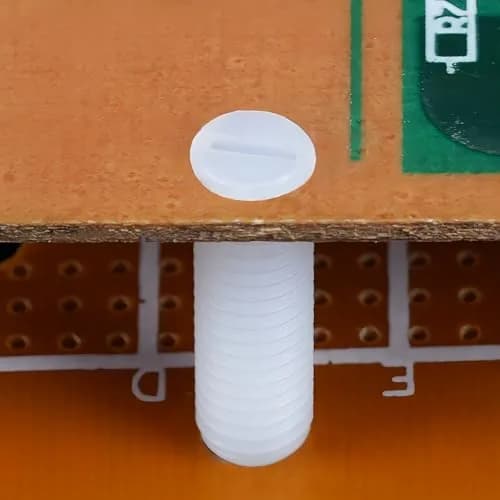 NACX M4 x 10mm Slotted Head Set Screws | Plastic Headless Grub Screws in White Nylon thumbnail 4