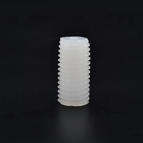 NACX M4 x 10mm Slotted Head Set Screws | Plastic Headless Grub Screws in White Nylon thumbnail 3