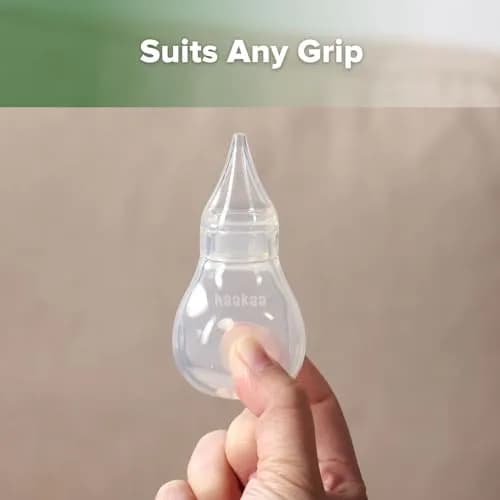 Haakaa Silicone Baby Nasal Aspirator, Nose Bulb Syringe | Gentle Mucus Removal for Infants thumbnail 5