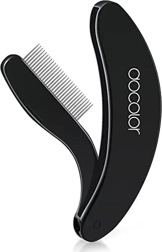 docolor Foldable Eyelash Comb Separator | Metal Comb for Mascara & Brows, Compact & Travel-Friendly thumbnail 1