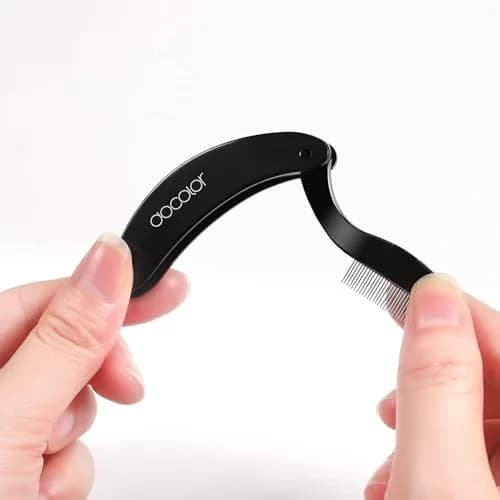 docolor Foldable Eyelash Comb Separator | Metal Comb for Mascara & Brows, Compact & Travel-Friendly thumbnail 7