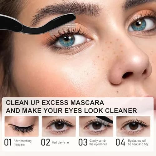 docolor Foldable Eyelash Comb Separator | Metal Comb for Mascara & Brows, Compact & Travel-Friendly thumbnail 9