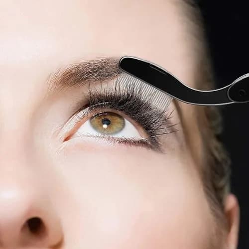 docolor Foldable Eyelash Comb Separator | Metal Comb for Mascara & Brows, Compact & Travel-Friendly thumbnail 2