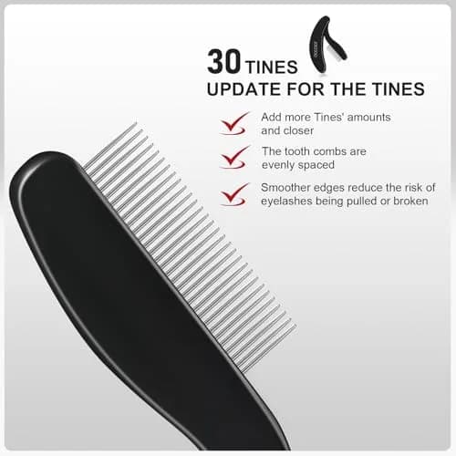 docolor Foldable Eyelash Comb Separator | Metal Comb for Mascara & Brows, Compact & Travel-Friendly thumbnail 3