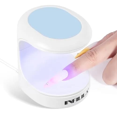 NXJ INFILILA Mini UV Nail Lamp 16W Blue | Portable Single Finger Gel Curing Light thumbnail 1
