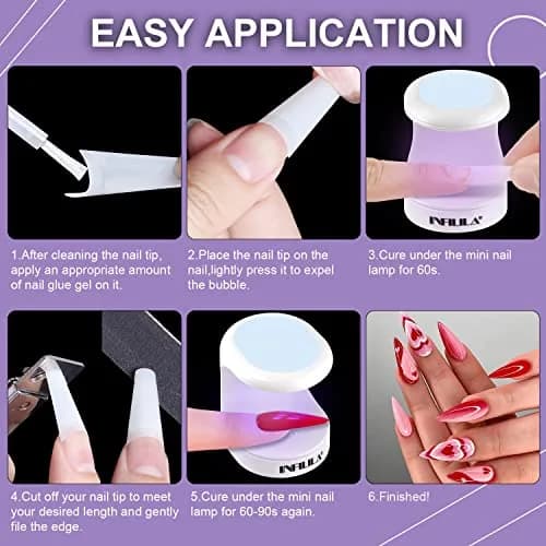 NXJ INFILILA Mini UV Nail Lamp 16W Blue | Portable Single Finger Gel Curing Light thumbnail 7