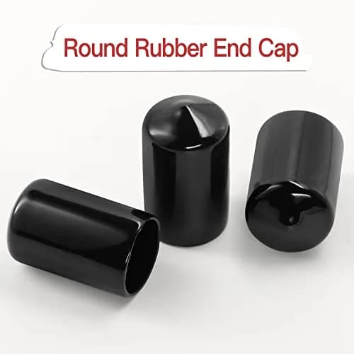 Jamiikury Rubber End Caps 12PCS Black | 16mm ID Round Tube Bolt Cover for Industrial & Scientific Use thumbnail 6